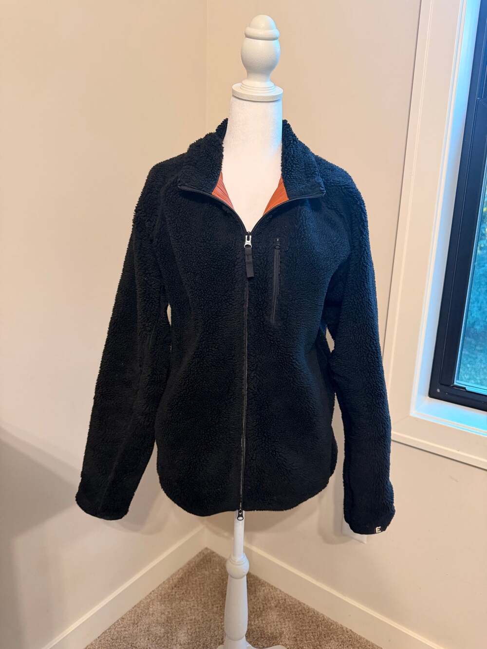 Everlane Black Sherpa Fleece Full Zip Jacket Medium- RETAIL $168